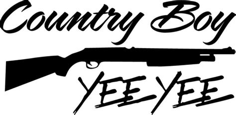 COUNTRY BOY YEE YEE REBEL DECAL - Pro Sport Stickers