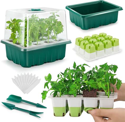 Amazon.com : Seed Starter Tray, 72 Cells Indoor Seed Starter Kit, Flexible Silicone Designed ...