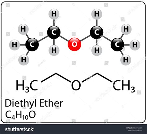 Diethyl Ether Molecule Structure: vector de stock (libre de regalías ...