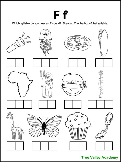 Letter F Sound Worksheet