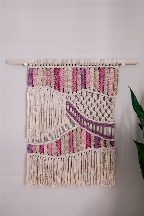 Macrame wall hanging tutorial for beginners + natural dyed cotton thread - If Only April