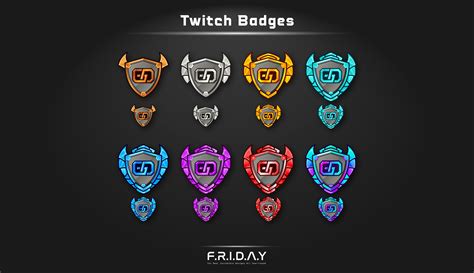 Sub Badges for twitch / tier sub badges shield cartoon | Badge, Badge ...