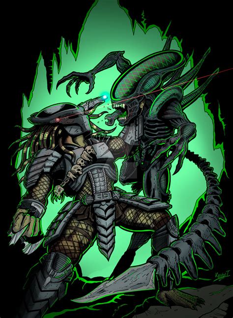 VIDEO!! SPEEDPAINT: ALIEN VS PREDATOR by KevinTrentin on DeviantArt