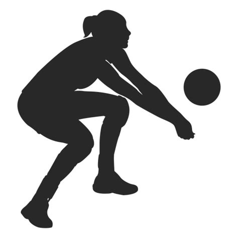 Volleyball digging silhouette #AD , #ad, #Affiliate, #silhouette, # ...