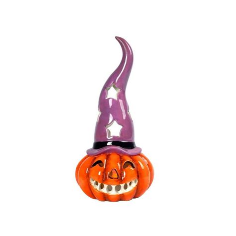 Lightahead Solar Powered Pumpkin Halloween Lights - Halloween Outdoor Garden Path Light, Purple ...