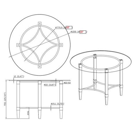Contemporary Round Glass Top Dining Table in Clear by Chintaly Imports | Glass top dining table ...