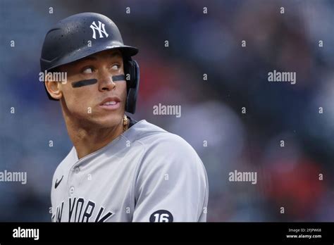 CLEVELAND, OH - APRIL 24: Aaron Judge (99) of the New York Yankees ...