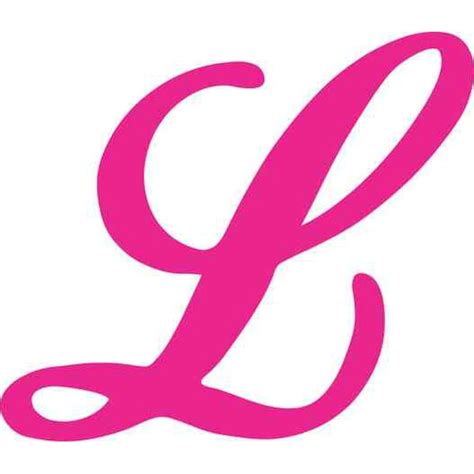 3.25in x 3in Pink Cursive L Monogram Sticker Fancy Vinyl Vehicle Stickers - Walmart.com ...