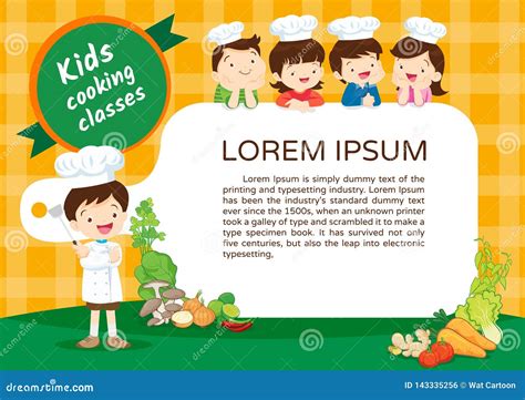 Kids Cooking Class Certificate 4 Stock Vector - Illustration of family ...