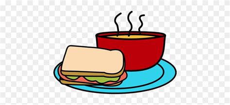 Soup Cartoon - Soup & Sandwich Lunch - Free Transparent PNG Clipart Images Download