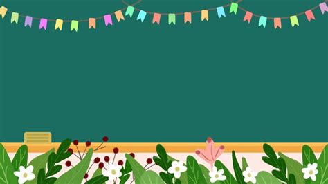 Fresh Bunting Blackboard Teachers Day Background