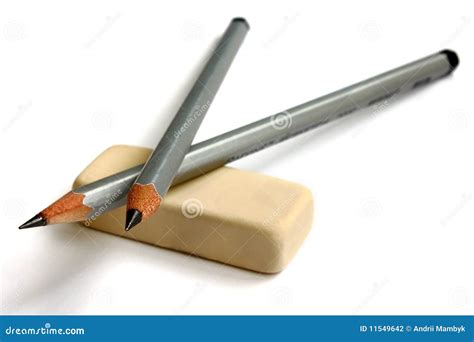 Pencil on eraser stock photo. Image of eraser, hard, technical - 11549642