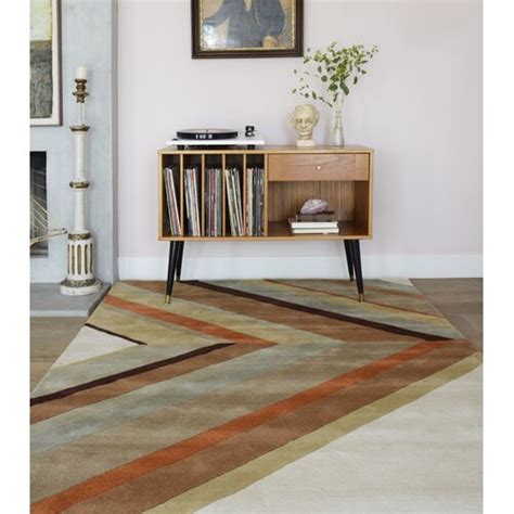 AllModern Handmade Wool Brown/Beige Rug & Reviews | Wayfair