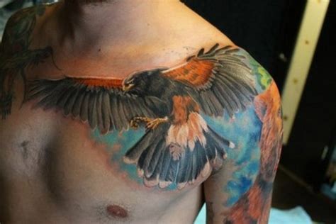 coolest hawk chest piece | Hawk tattoo, Tattoos for guys, Sleeve tattoos