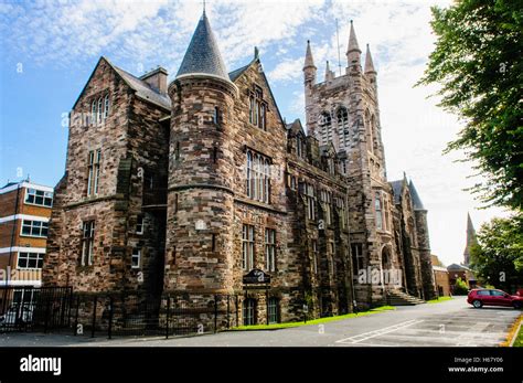 Lanyon Building, Belfast Royal Academy (BRA) grammar school in North Belfast, Northern Ireland ...