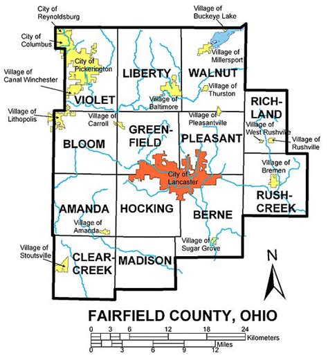 OHIO GENEALOGY EXPRESS - Fairfield County, Ohio - CITIES, TOWNSHIPS AND ...