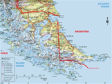 Map of the Southern Tip of South America