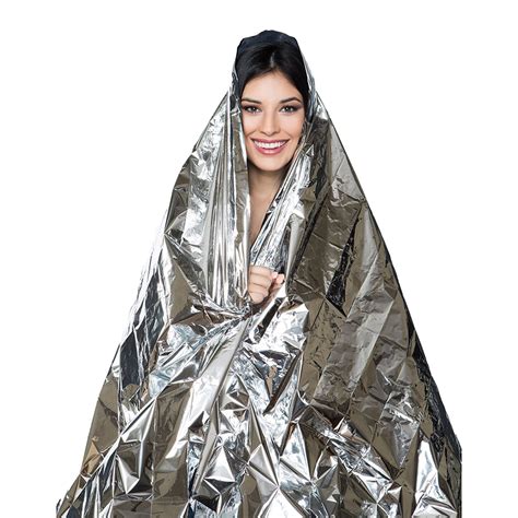 Emergency Outdoor Survival Mylar Thermal Blanket (Silver)