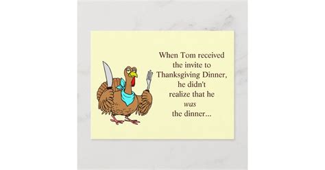 Thanksgiving Funny Postcard | Zazzle