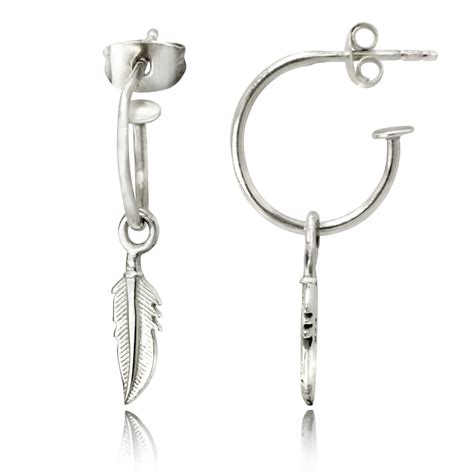 Hoop Earring Findings in Nickel-Free Sterling Silver 12mm Diameter - TJS