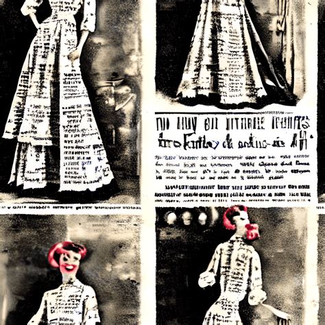 Vintage Fashion Elements Old Newspaper Advert Antique · Creative Fabrica