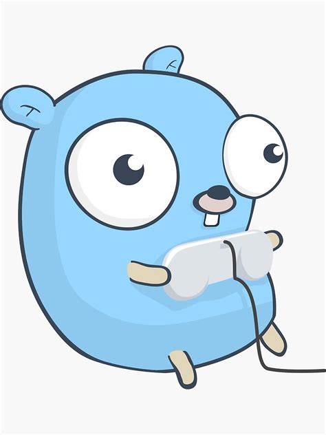 The Golang Gopher Mascot: Gaming Sticker