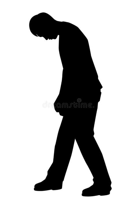 Silhouette Sad Man Walking