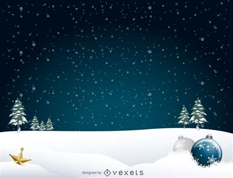 Christmas Landscape Background Vector Download