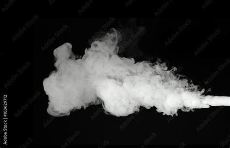 white smoke cloud on black background Stock Photo | Adobe Stock