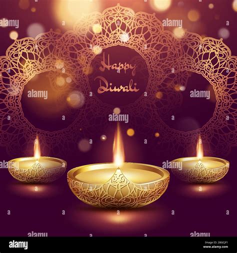 Happy diwali diya oil lamp template. Indian deepavali hindu festival of ...