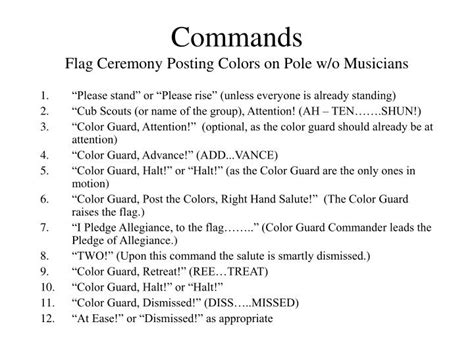 American Flag Ceremony Script