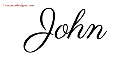 Classic Name Tattoo Designs John Printable - Free Name Designs