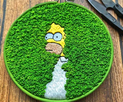 Homer Bushes Meme Embroidery