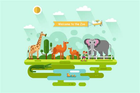 Zoo Map Vector Illustration | Custom-Designed Illustrations ~ Creative Market