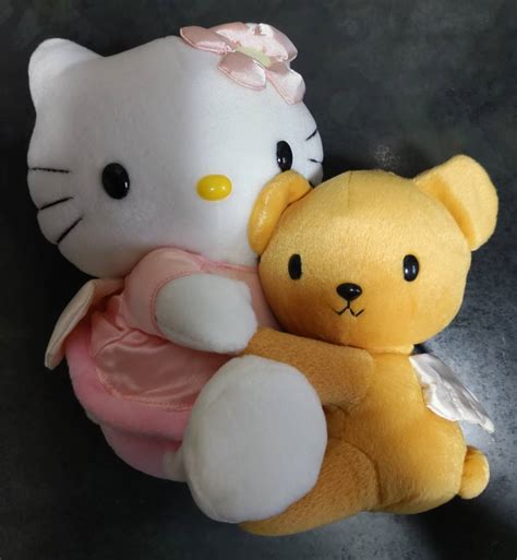 Hello Kitty Angel Plush Toys Set of 2 Holding Bear Rabbit Plushies 24cm 9.5" | eBay