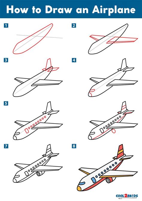 How to Draw an Airplane - Cool2bKids