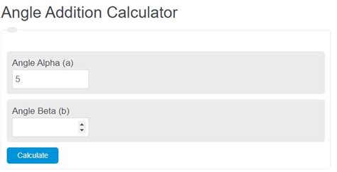 Angle Addition Calculator - Calculator Academy