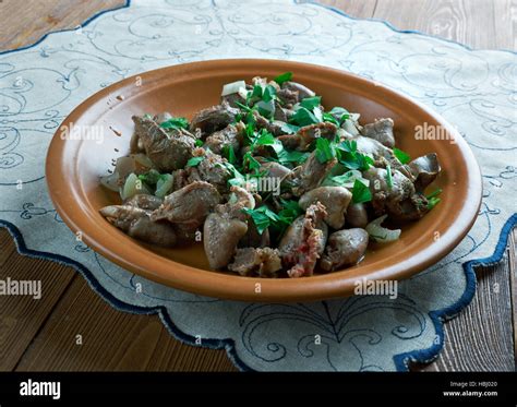 Fried Chicken giblets Stock Photo - Alamy