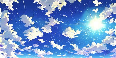 Beautiful anime sky by Shinkai Makoto, 360° panorama | Stable Diffusion