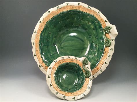 Chip and dip/Irish gifts/serving bowls/Irish pottery bowls/pottery bowl ...