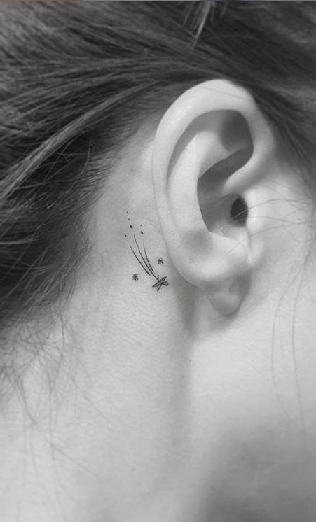 Discover more than 78 shooting star tattoo behind ear - thtantai2