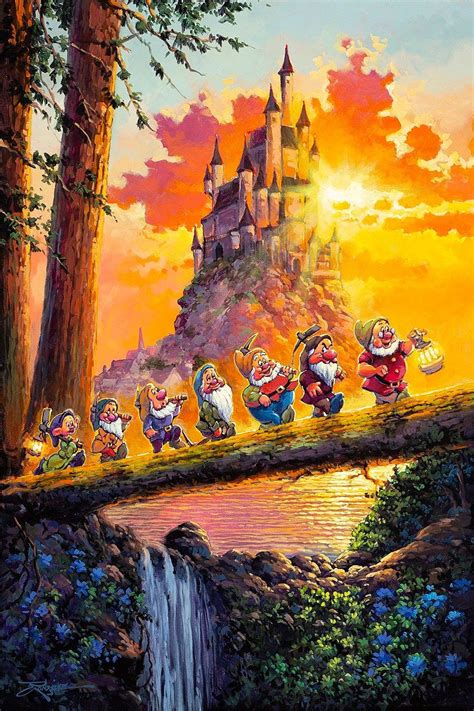 Snow White and the Seven Dwarfs Walt Disney Fine Art Rodel Gonzalez ...