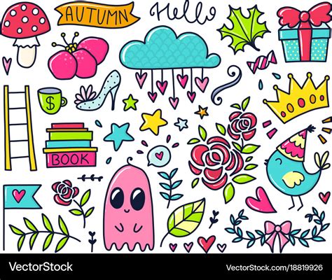 Color doodles Royalty Free Vector Image - VectorStock