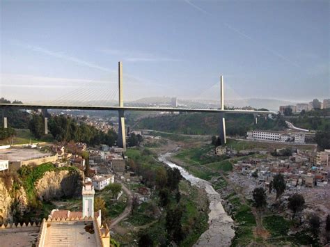 Salah Bey Cable Bridge in Constantine, Algeria | San francisco skyline, Paris skyline, Skyline