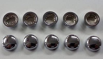 3/8" Hex Head Chrome Snap Caps Screw Covers /sunvisor - 10 pieces | EZ Wheeler