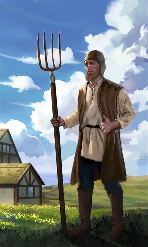 Edmund Cruft, Fantasy D&D Peasant Farmer - Campaign NPC Commission [ART] : r/DnD