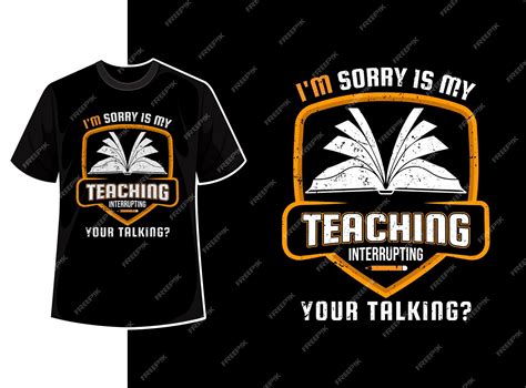 Premium Vector | Vintage typography teacher t shirt design template ...