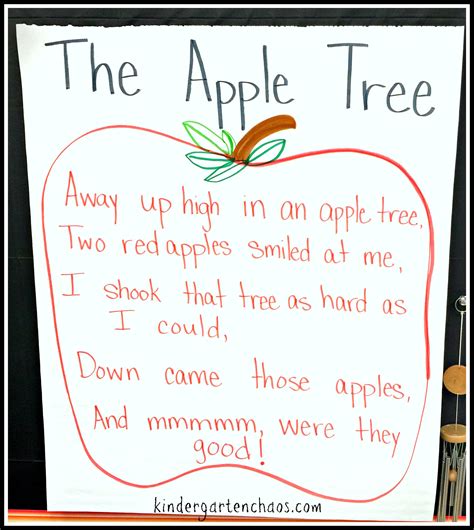 The Apple Tree Poem - kindergartenchaos.com - Kindergarten Chaos