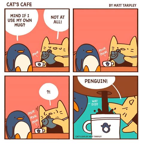 My 47 Wholesome ‘Cat’s Café’ Comics That Will Make Your Day | Funny animal comics, Funny comic ...