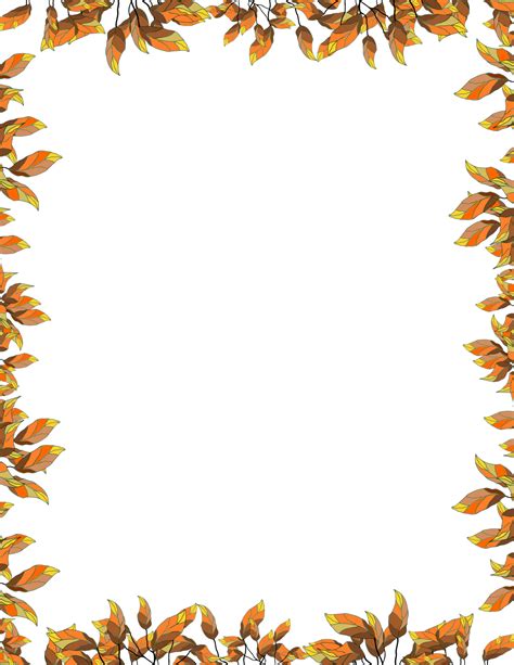 bordure de page feuilles d'automne 12414707 PNG